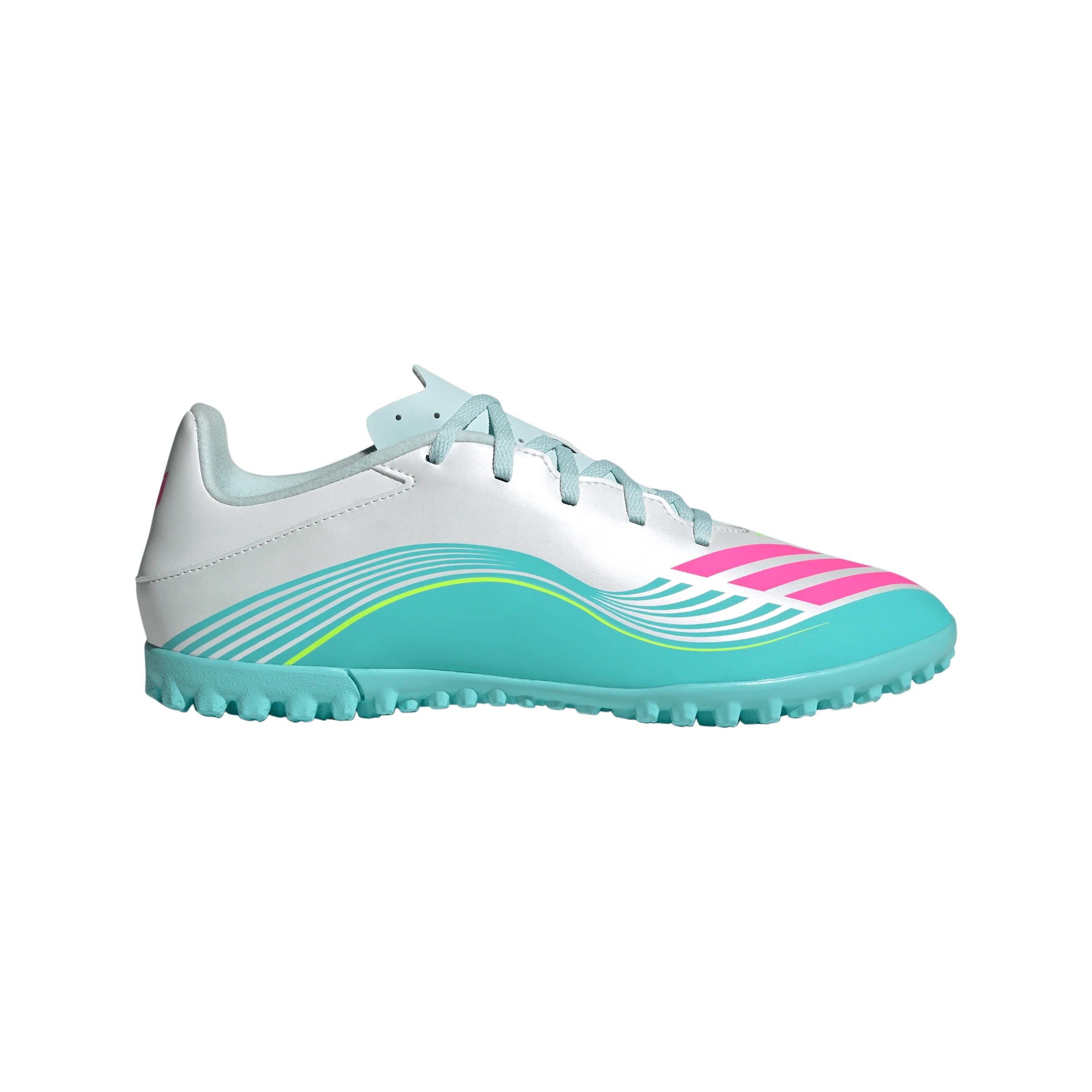 adidas F50 Messi Club TF Turf Mens Soccer Cleats White Pink Aqua
