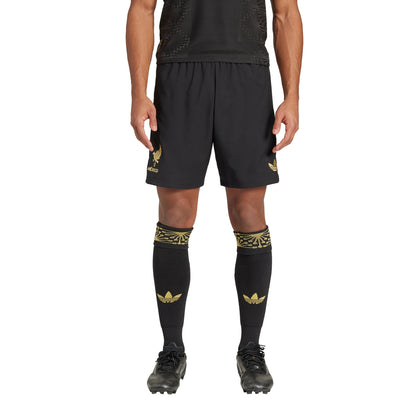 adidas Mexico 25 Gold Mens Soccer Shorts Black