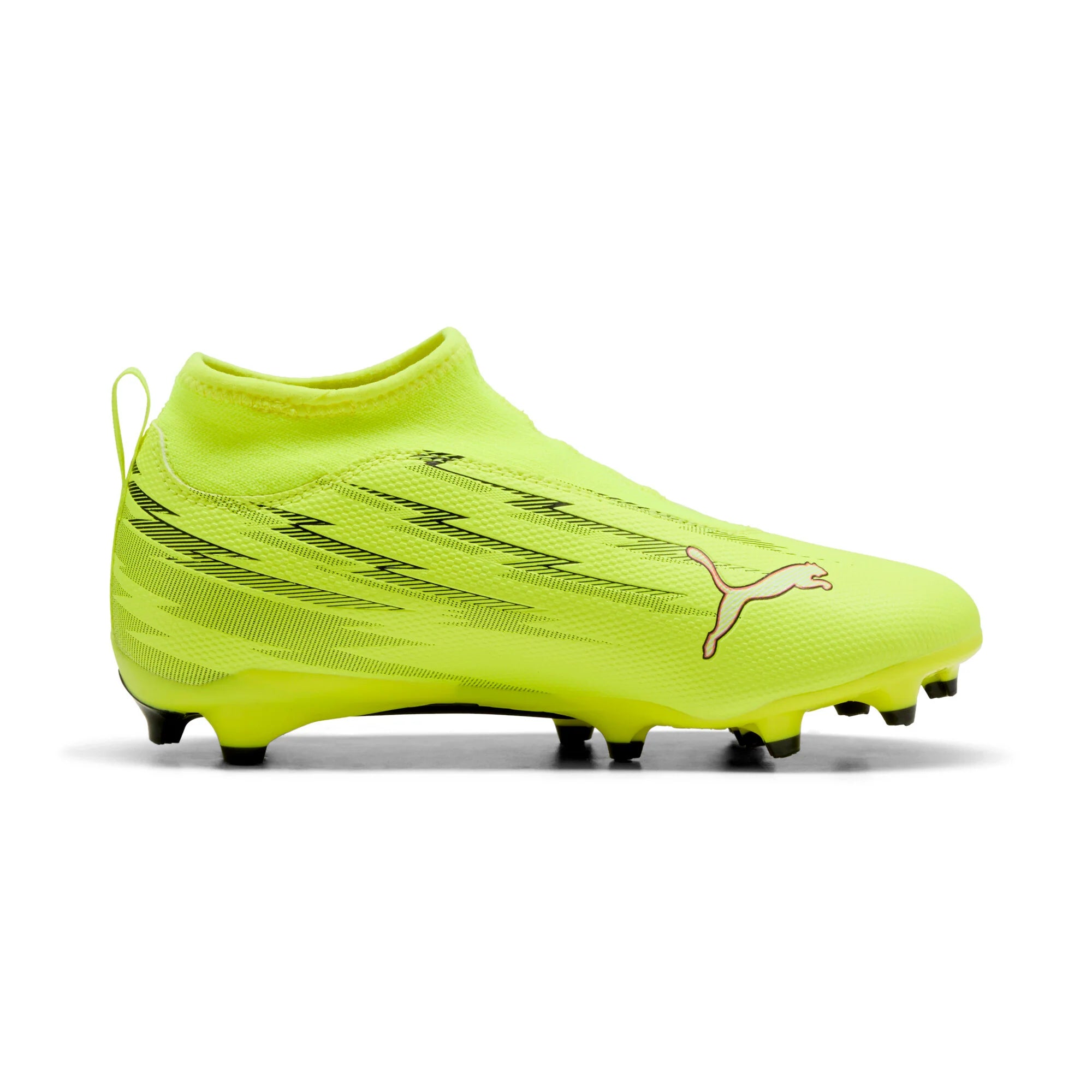 PUMA Ultra 6 Match Laceless FG AG Firm Multi Ground Youth Soccer Cleats Yellow Black
