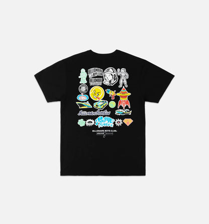 BB Stickered Mens Short Sleeve Shirt Black