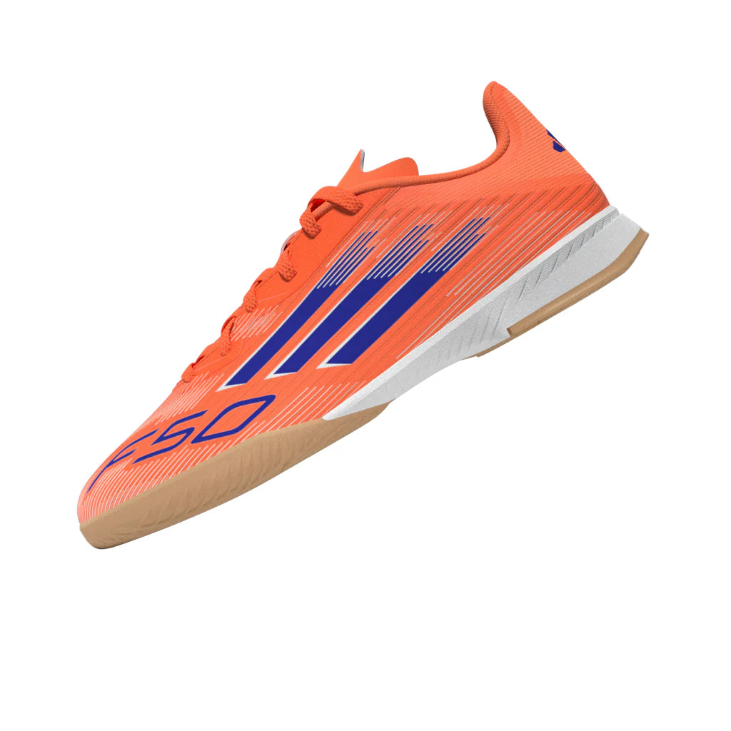 adidas F50 League IN Youth Soccer Shoes Orange Blue White