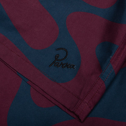 Splashed Swim Shorts Burgundy