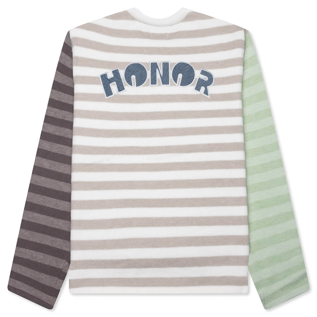 Multi Stripe Crewneck Bone