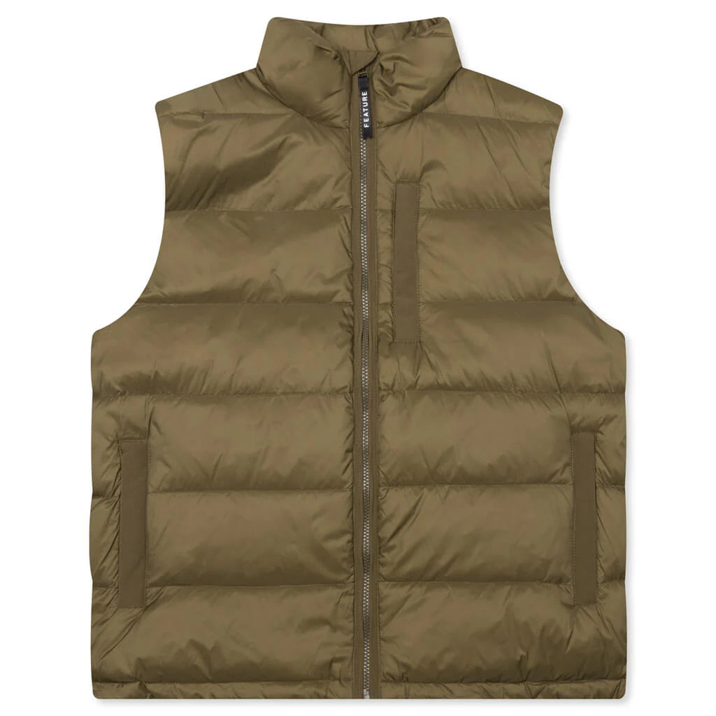 Sherman Convertible Puffer Vest Olive