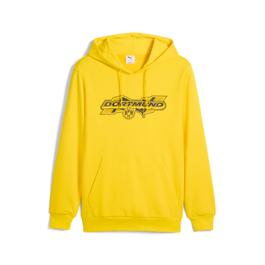 PUMA Borussia Dortmund Ftbl Culture Mens Soccer Hoodie Yellow Black