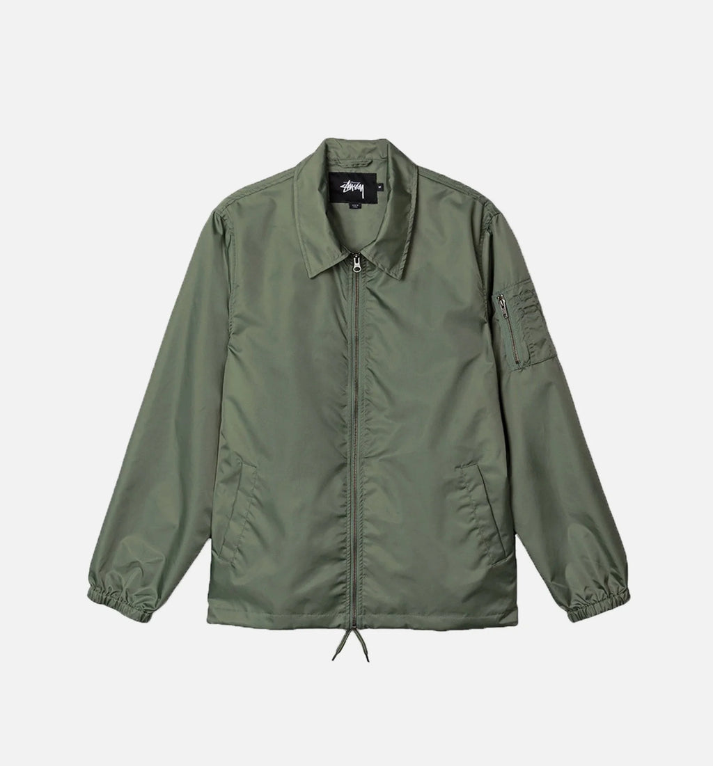Flight Satin Coach Jacket Mens Jacket Olive Green