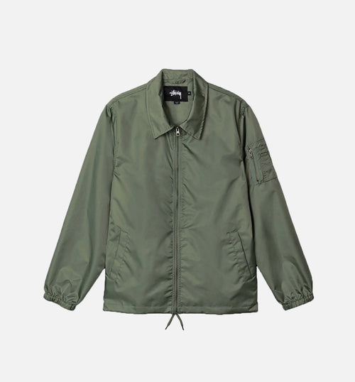 Flight Satin Coach Jacket Mens Jacket Olive Green