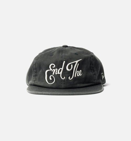 End The 6 Panel Adjustable Mens Hat Black
