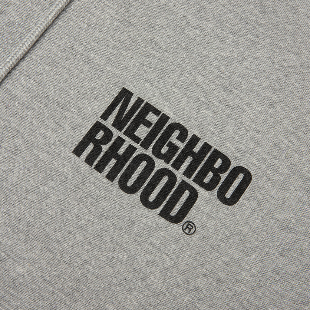 Classic L S Sweat Zip Hoodie Grey