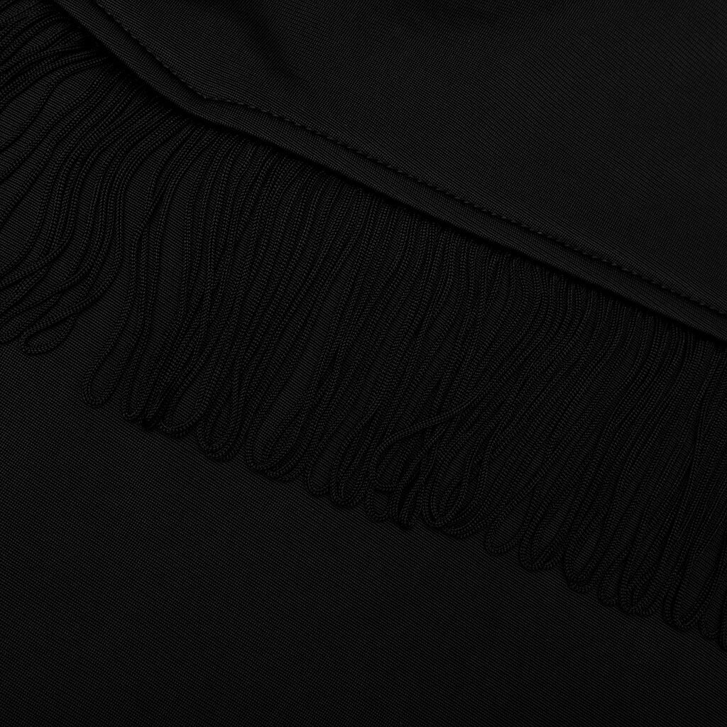 Tricot Jersey Fringe Track Jacket Black