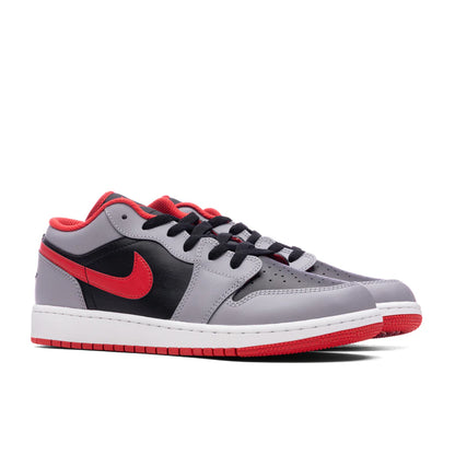 Air Jordan 1 Low GS Black Fire Red Cement Grey White