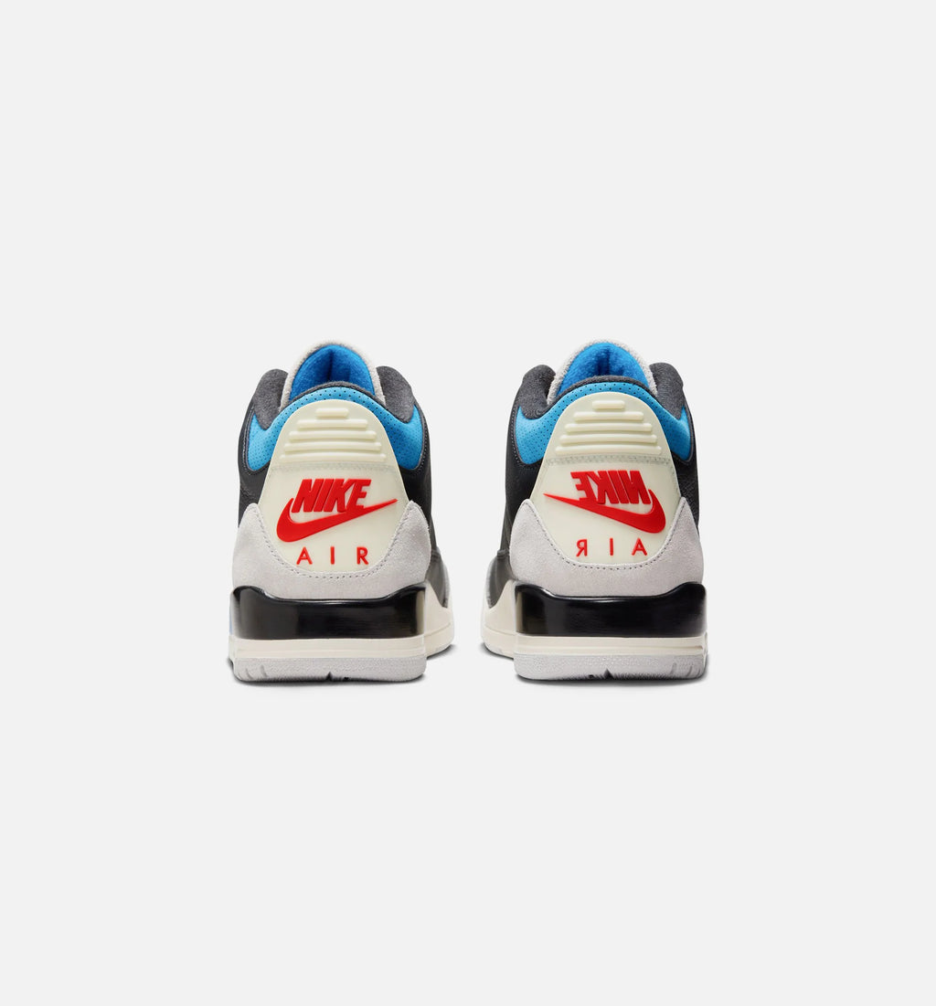 Air Jordan 3 Retro OG Rare Air Mens Lifestyle Shoe Black Chile Red Neutral Grey