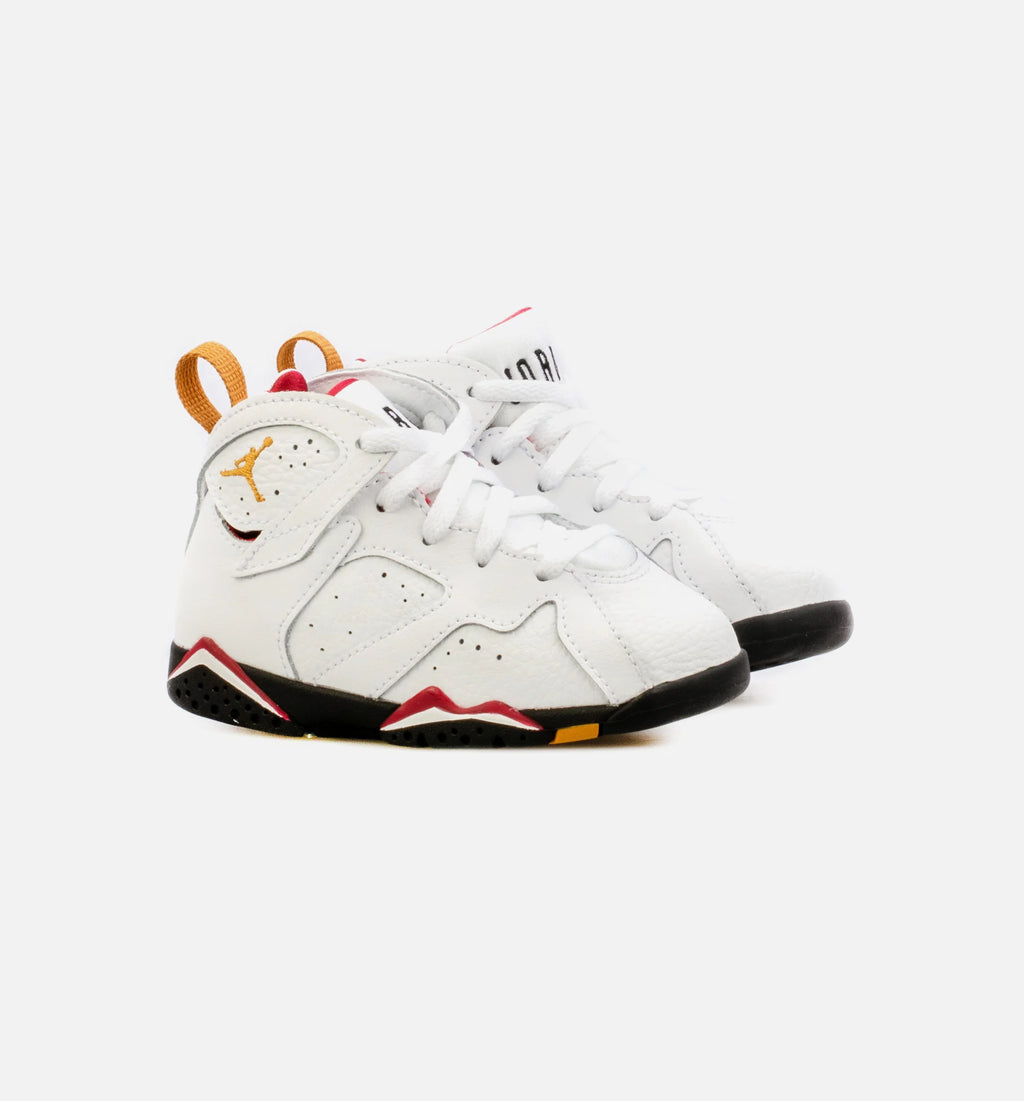 Air Jordan 7 Retro Cardinal Infant Toddler Lifestyle Shoe White Red
