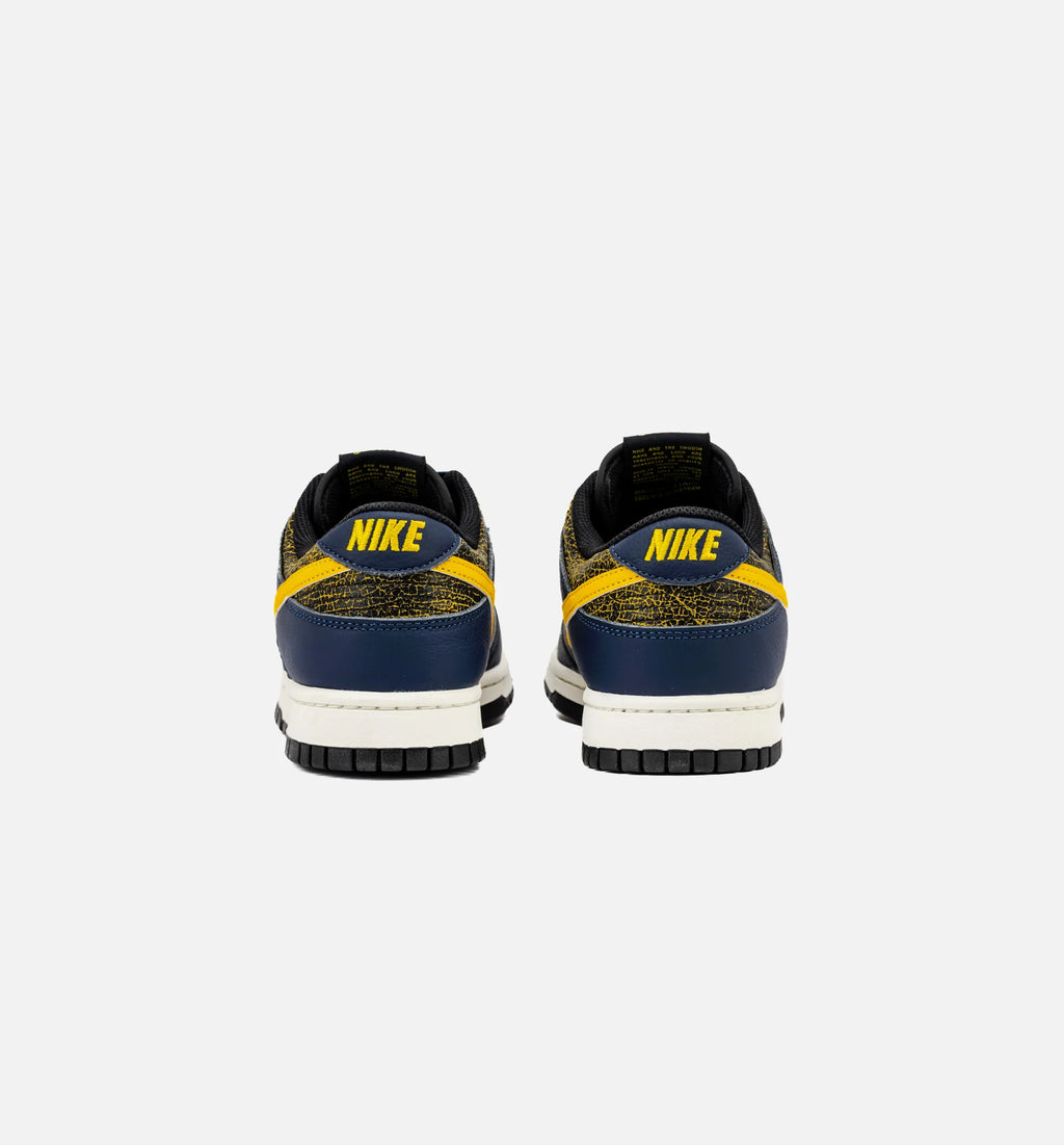 Dunk Low Midnight Navy and Tour Yellow Mens Lifestyle Shoe Black Midnight Navy Sail Tour Yellow Free Shipping