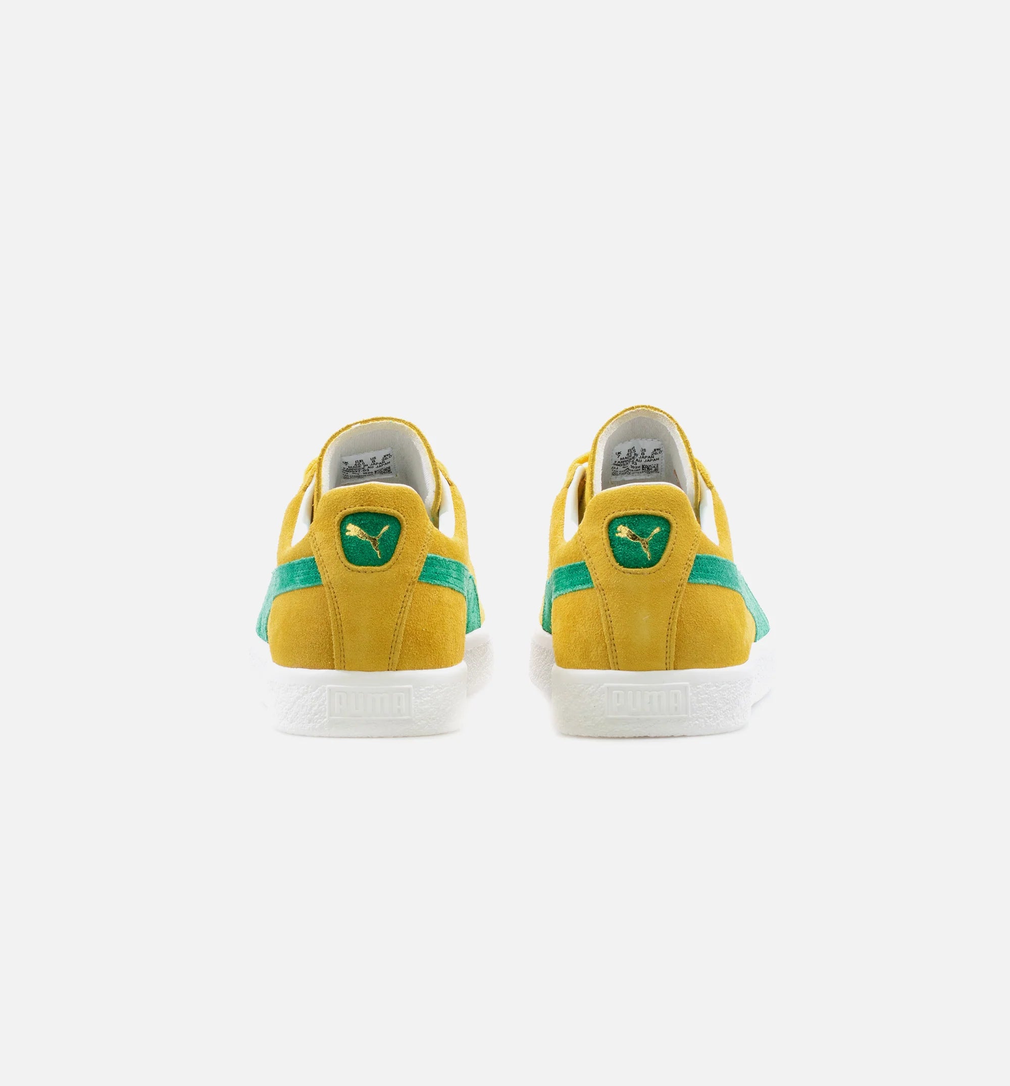 Suede Vintage Mij Retro Mens Lifestyle Shoe Yellow Green