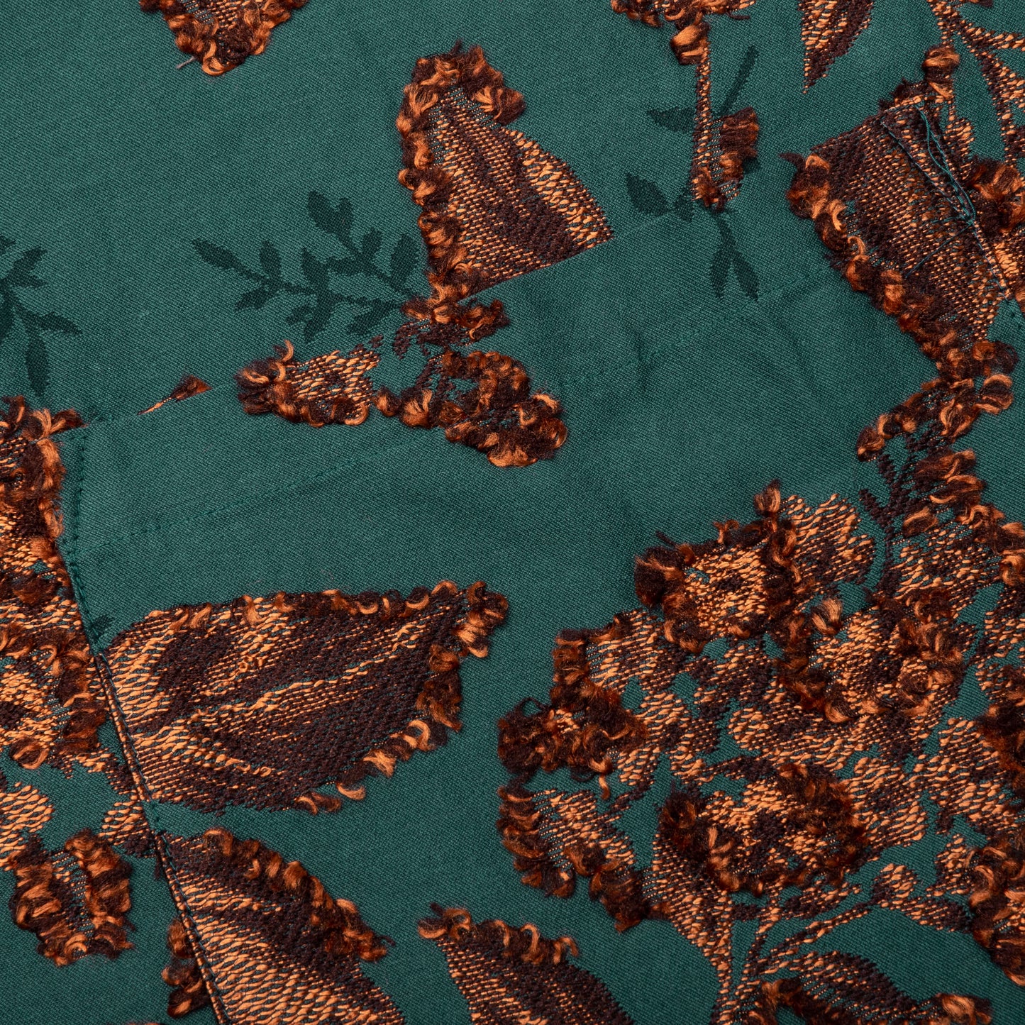 Flower Cut Cabana Shirt Peacock Green