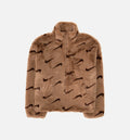 NSW AOP Faux Fur Womens Jacket Brown