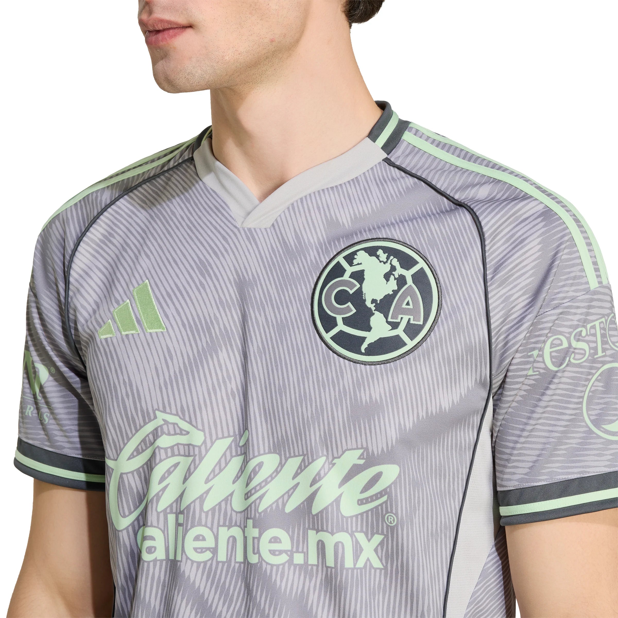 adidas Club America Third Mens Soccer Jersey 25 26 Grey