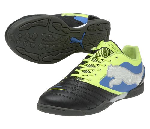 PUMA PowerCat 3 IT Mens Soccer Shoes Black Flourece
