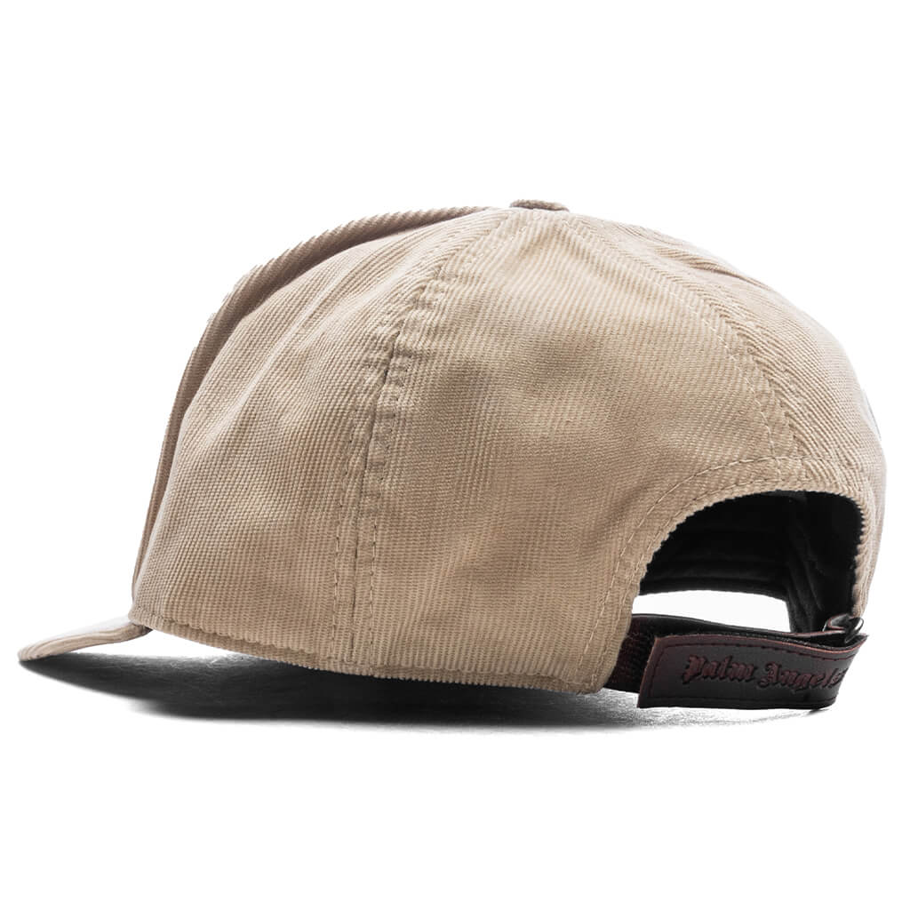 College Corduroy Cap Light Beige Black