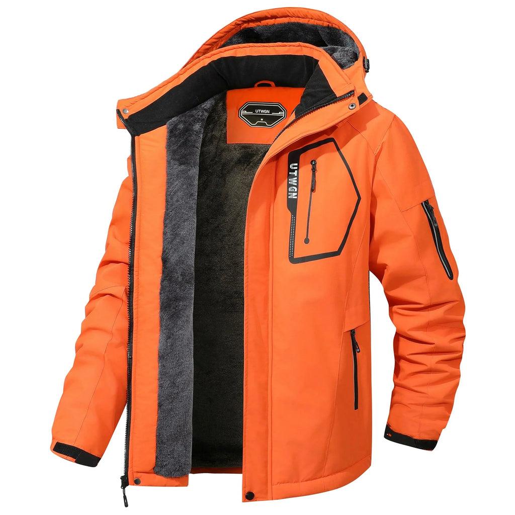 Mens Orange Skiing Jackets