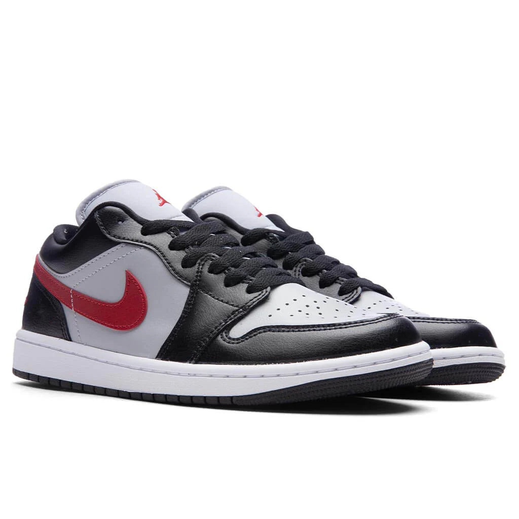 Womens Air Jordan 1 Low Wolf Grey Gym Red Black