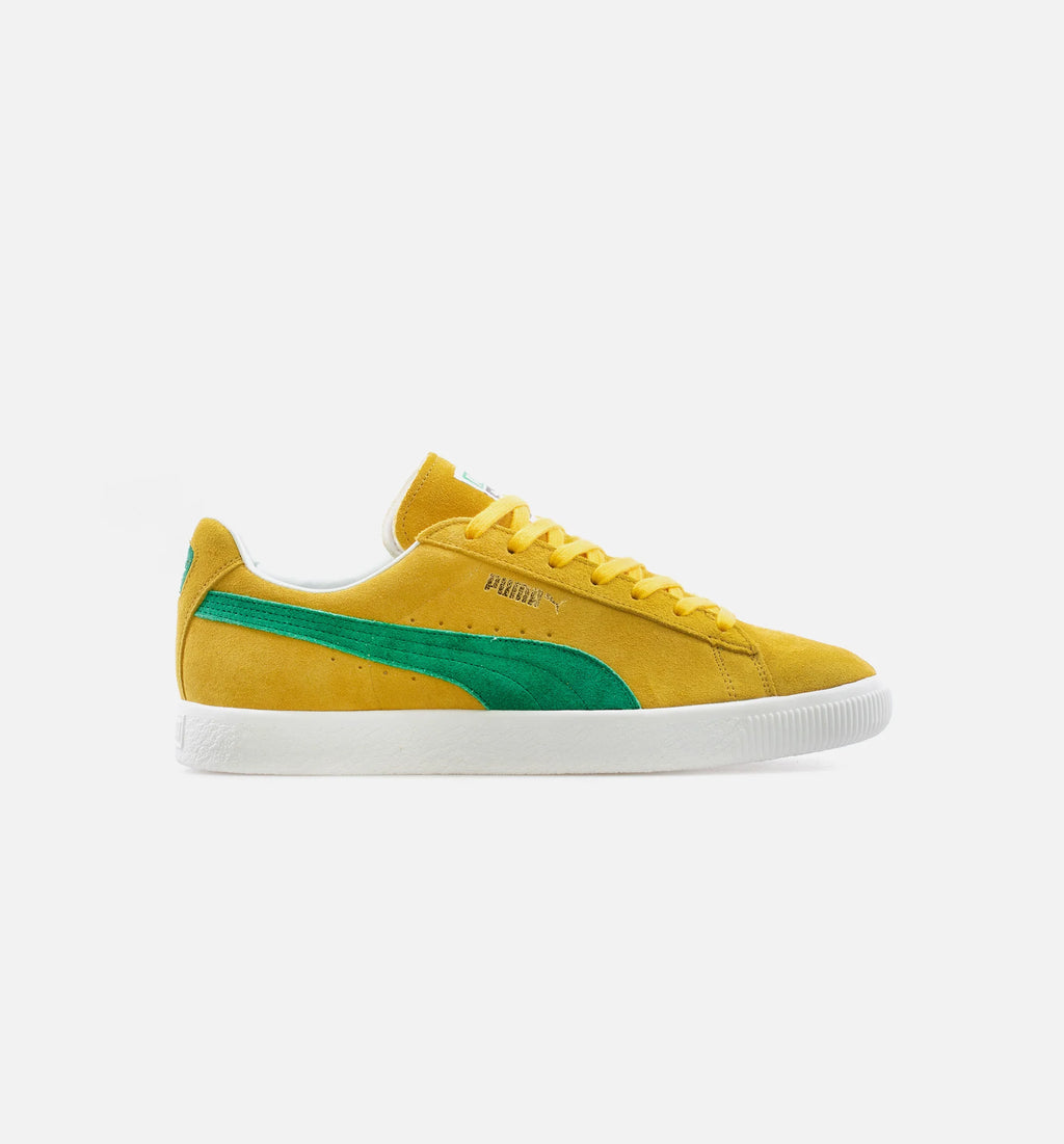 Suede Vintage Mij Retro Mens Lifestyle Shoe Yellow Green