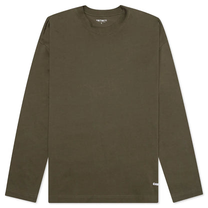 Link Script L S T Shirt Nettle White