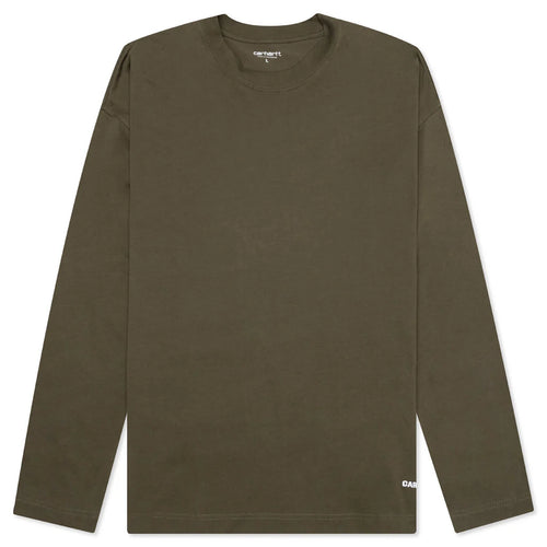 Link Script L S T Shirt Nettle White