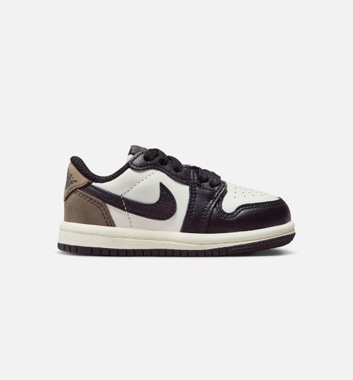 Air Jordan 1 Retro Low Mocha Infant Toddler Lifestyle Shoe Sail Dark Mocha Black