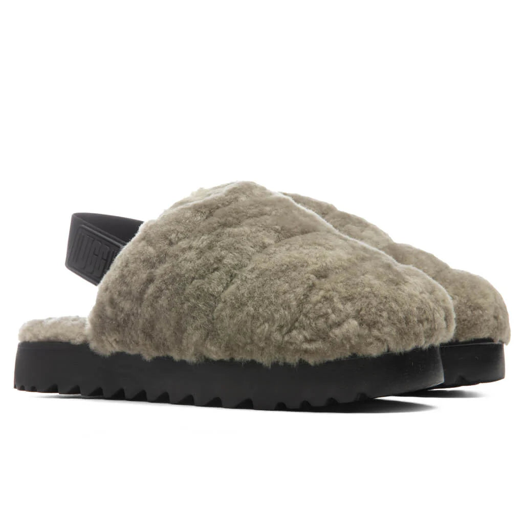 Womens Super Fluff Slipper Burnt Olive