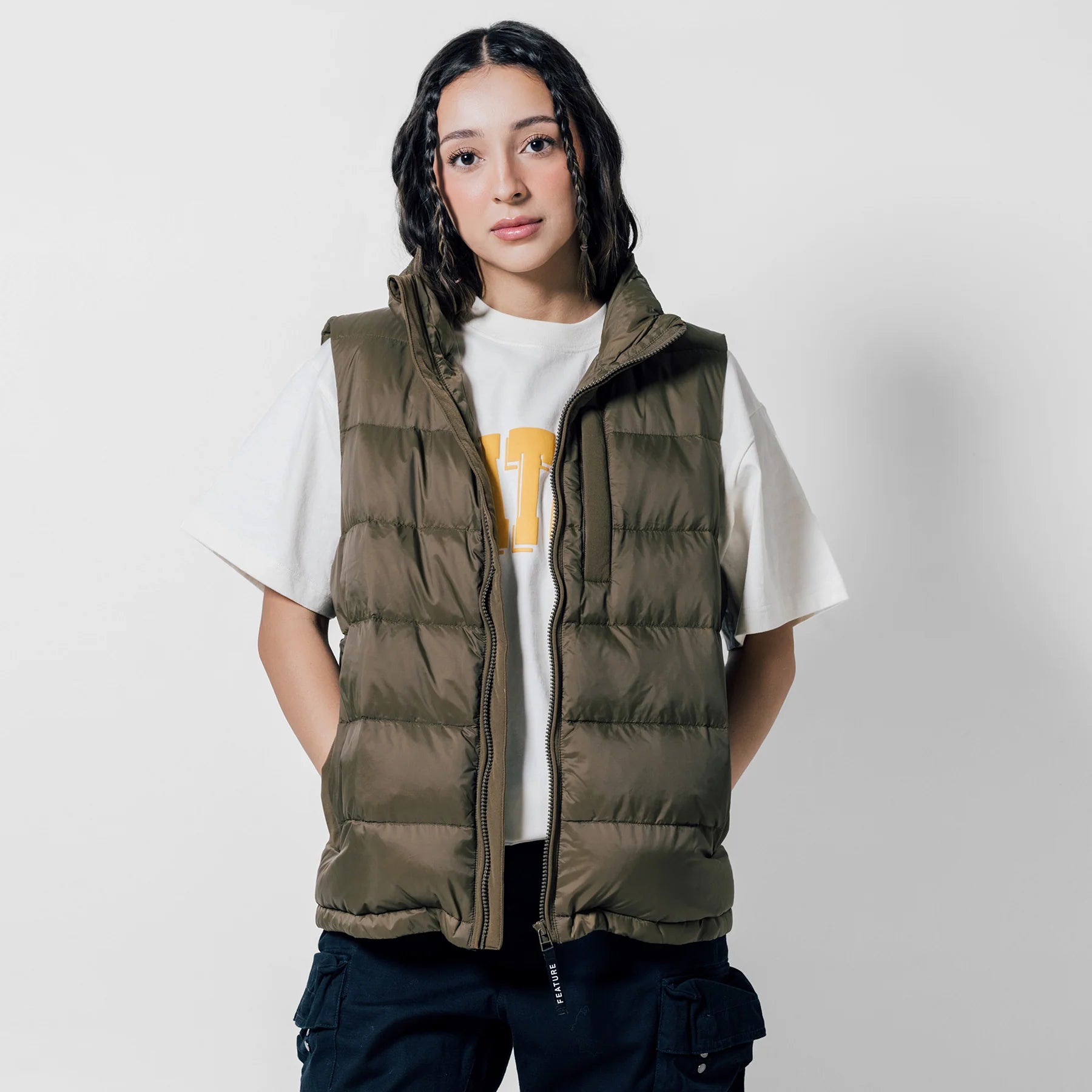 Sherman Convertible Puffer Vest Black