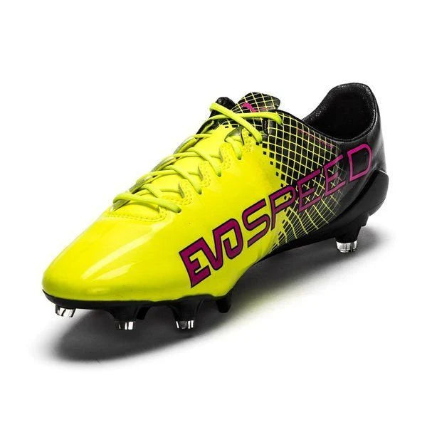 PUMA Evospeed 15 Tricks FG Firm Ground Soccer Cleats Pink Glo Safety Yellow