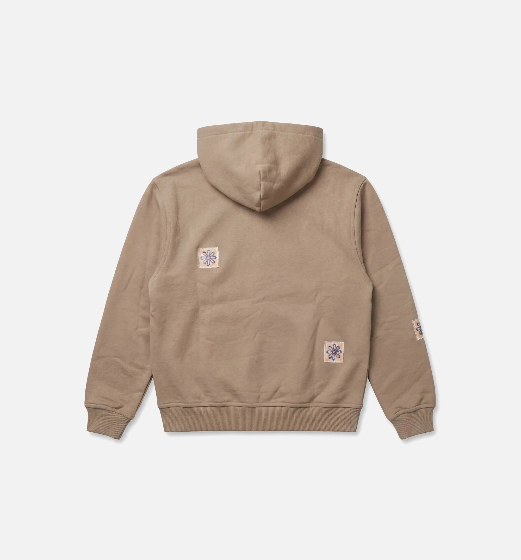 Flowers Mens Hoodie Brown