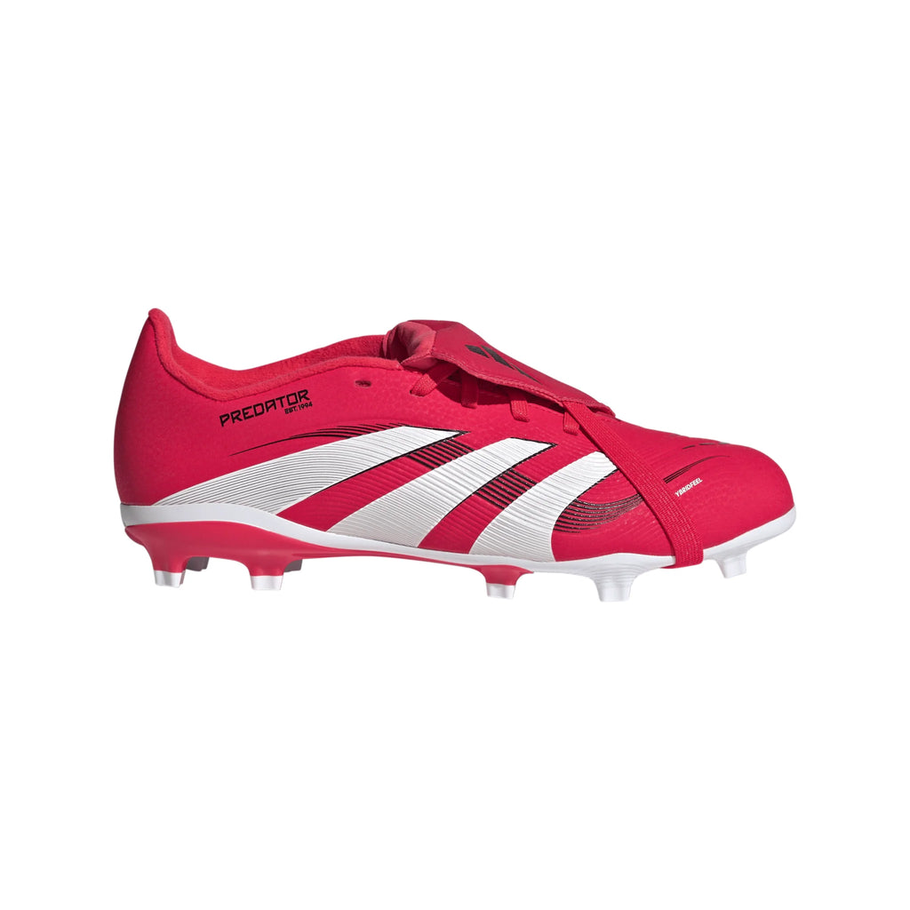 adidas Predator League Fold Over Tongue Firm Ground Boots Junior Red White