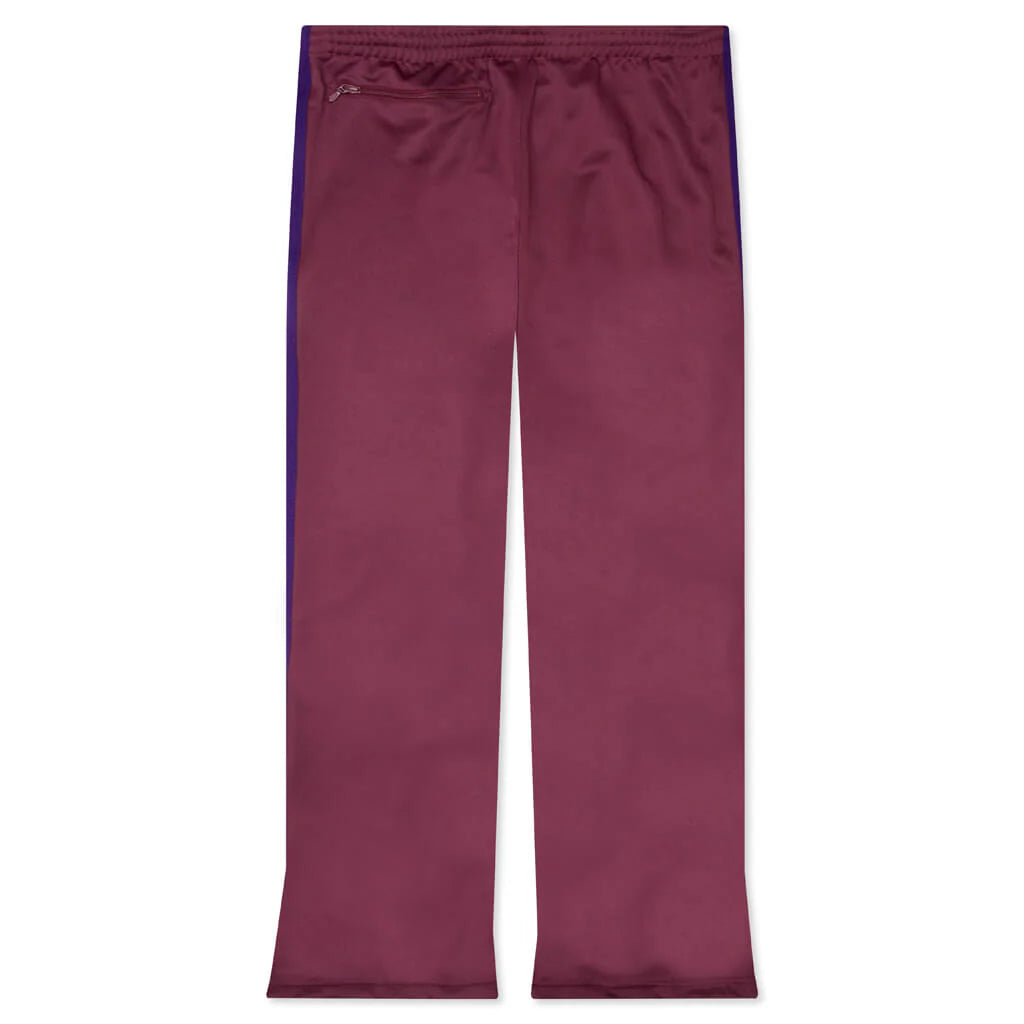 Boot Cut Track Pant Poly Smooth Wine