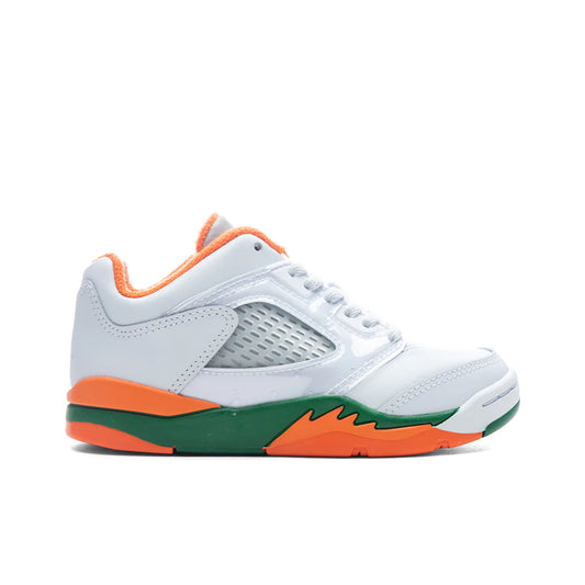 Air Jordan 5 Retro Low PS Football Grey Brilliant Orange Pine Green