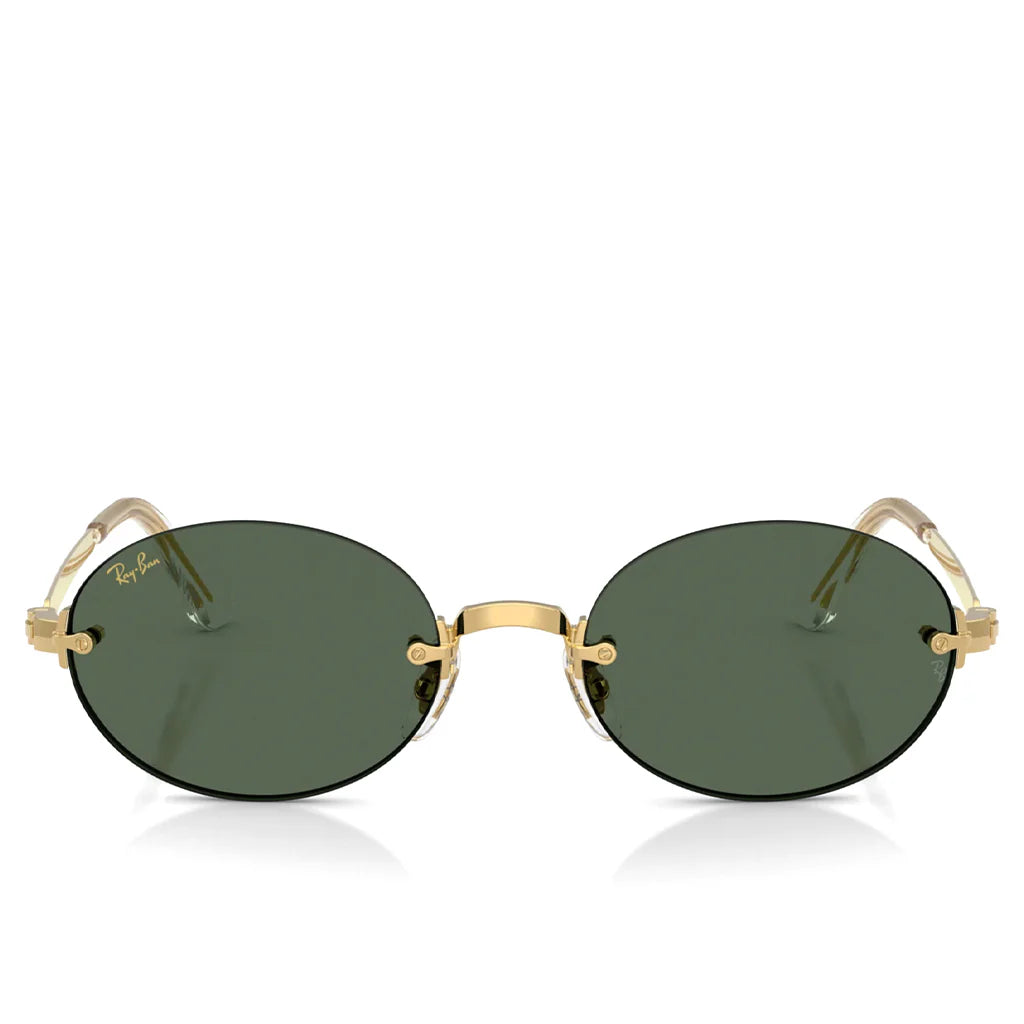 Ray Ban x AAP Rocky Rimless Oval Arista Dark Green