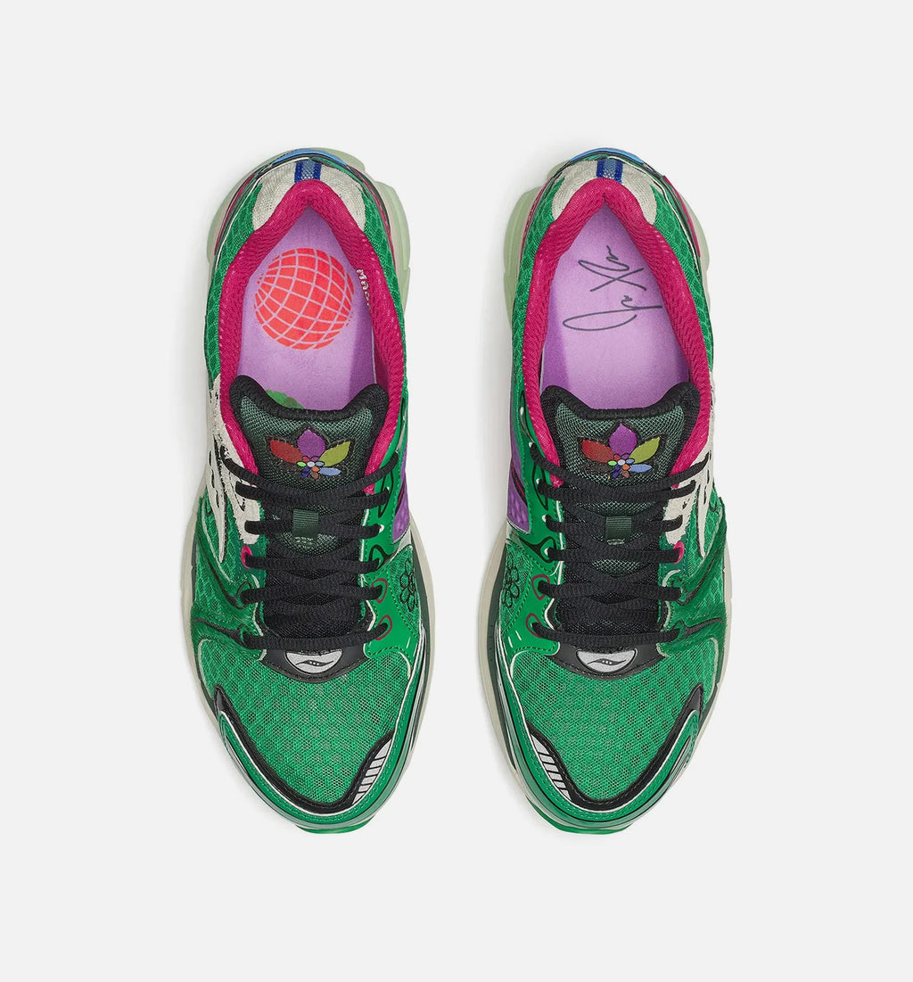 Jaetips x Saucony Progrid Triumph 4 Sugar Maple Mens Lifestyle Shoes Green Pink Multi Color