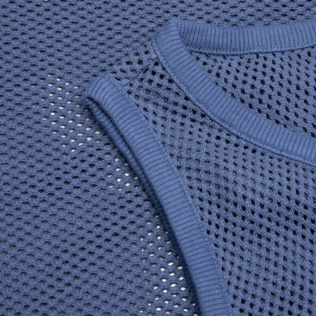 Cotton Big Mesh Tank Navy