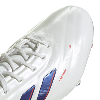 adidas Copa Pure 2 Elite FG Firm Ground Soccer Cleats White Lucid Blue Solar Red