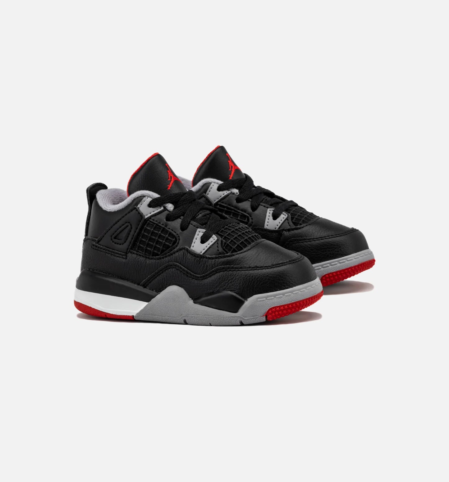 Air Jordan 4 Retro Bred Reimagined Infant Toddler Lifestyle Shoe Black Fire Red Cement Grey Summit White