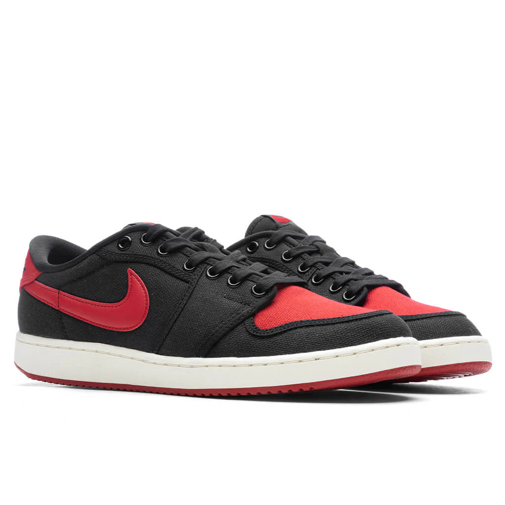 Air Jordan KO 1 Low Bred Black Varsity Red Sail