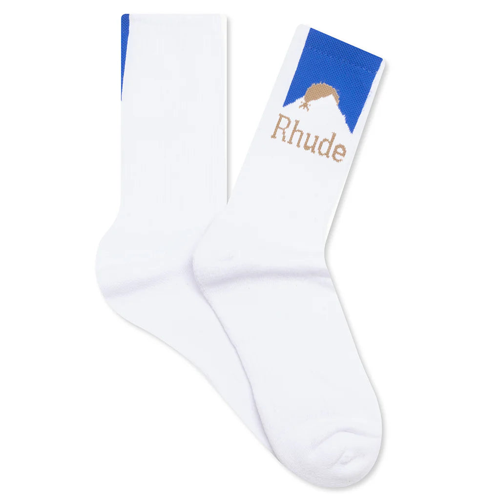Moonlight Sock White Blue