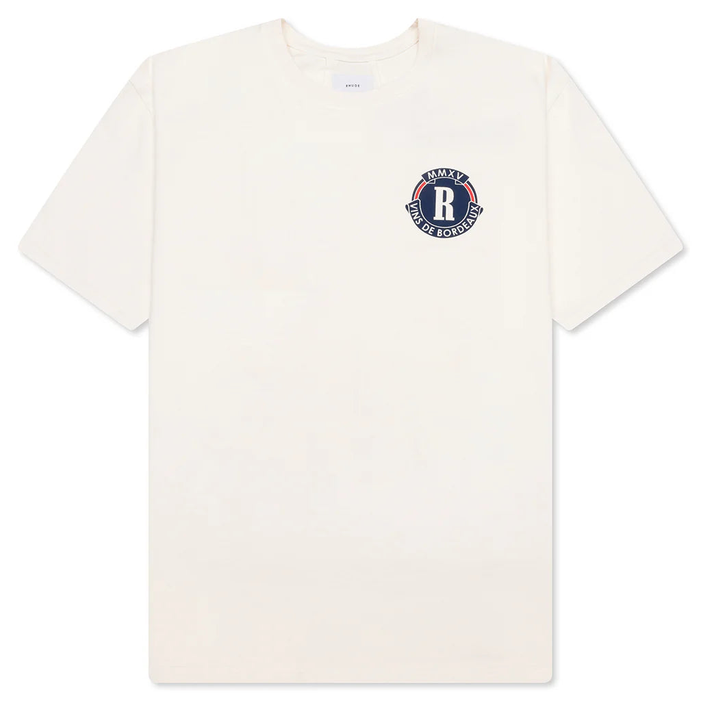 Bordeaux Wine Tee Vintage White