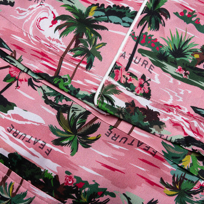 Hitchcock Hawaiian Silk Shirt Red