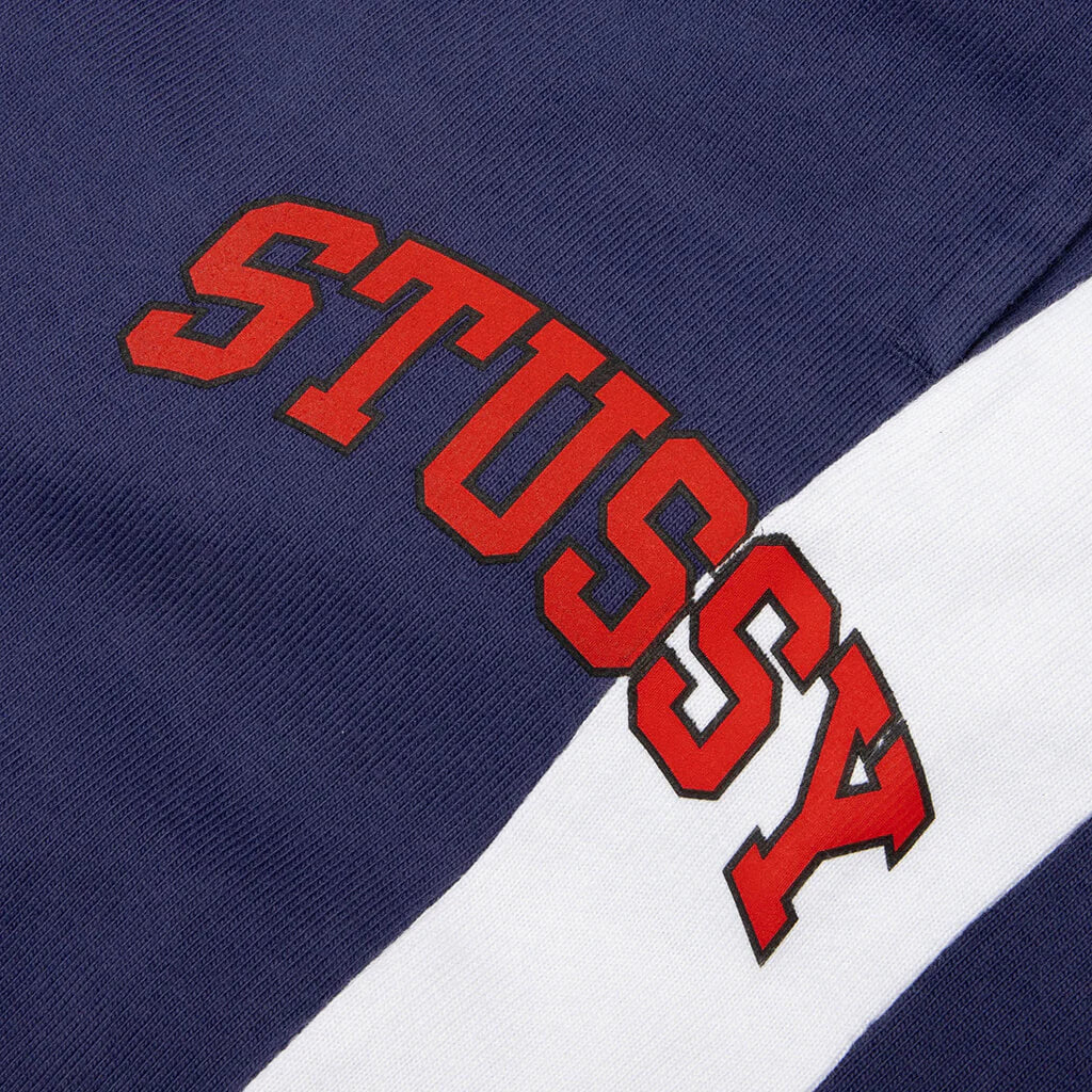 Stripe Jersey Short Blue