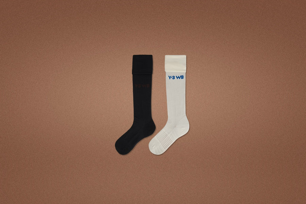 adidas Y 3 x Wales Bonner Football Socks Off White Black