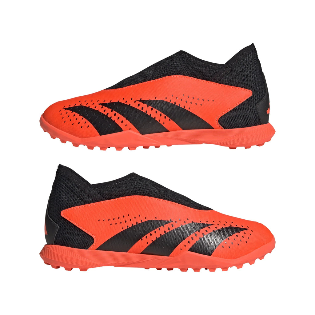 adidas Predator Accuracy3 Laceless TF Turf Youth Soccer Cleats Solar Orange Black