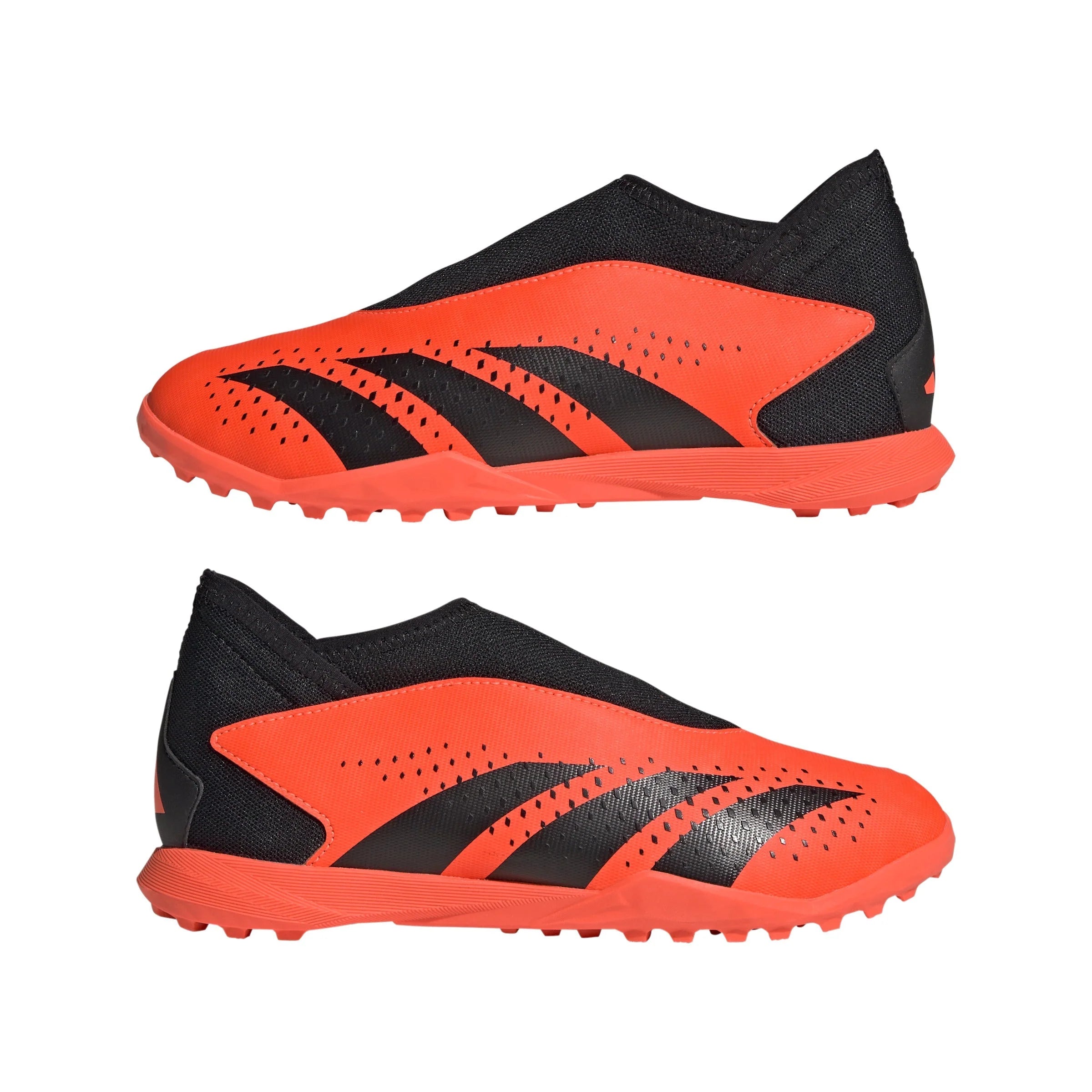 adidas Predator Accuracy3 Laceless TF Turf Youth Soccer Cleats Solar Orange Black